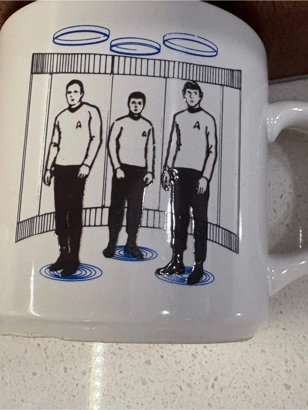 Star Trek White Ceramic Mug with Blue Logo